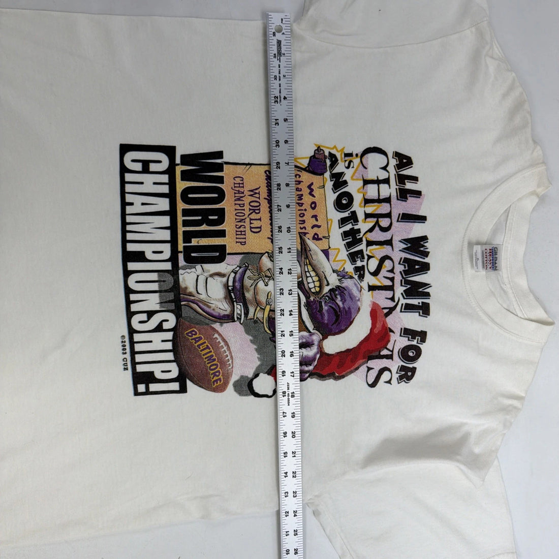 Vintage Baltimore Ravens All I Want For Christmas T-Shirt XL NFL