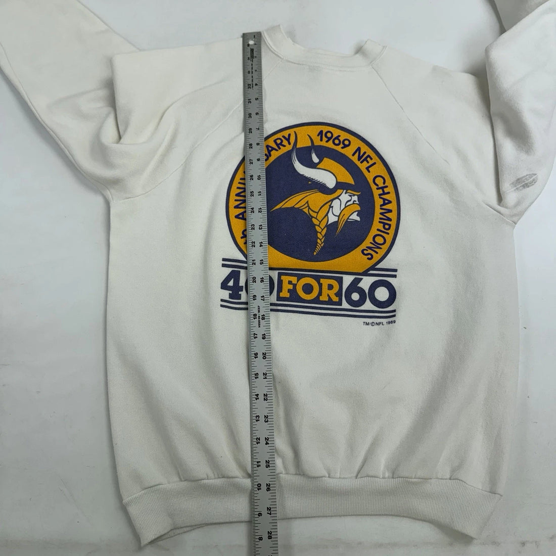 Vintage Minnesota Vikings 20th Anniversary Sweatshirt Crewneck XL 1989 80s NFL