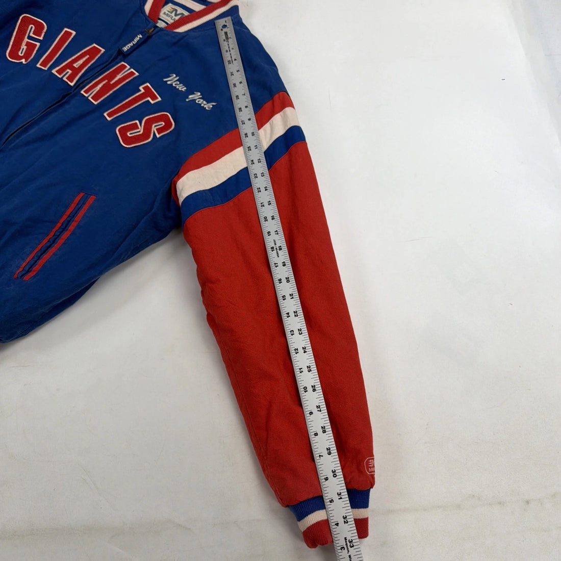 New York Giants Mirage Bomber Jacket Size Medium Throwback Collection NFL