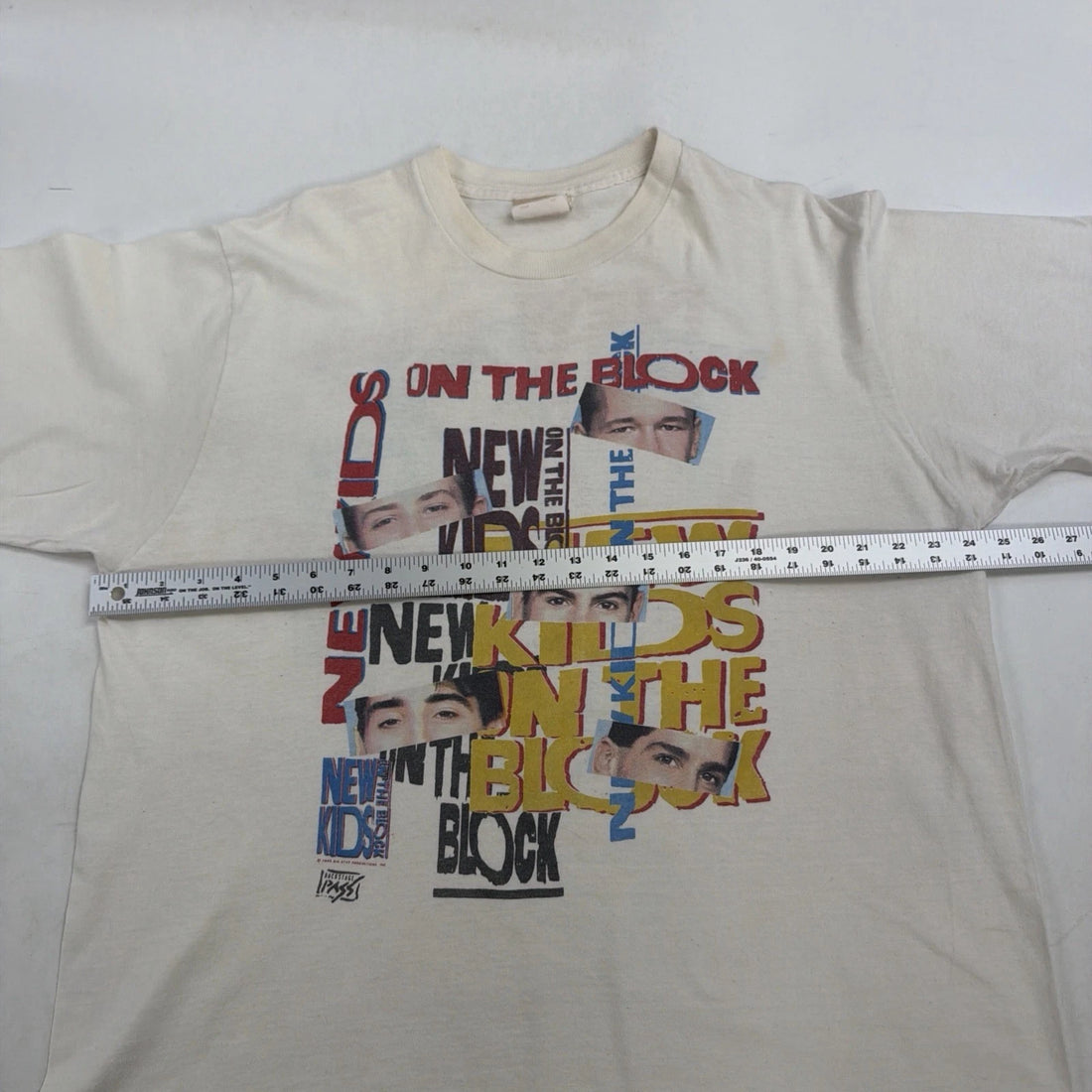 Vintage New Kids On The Block Backstage Pass T-Shirt Size XL Music 80s