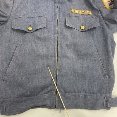 Vintage USPS US Mail Letter Carrier Uniform Work Jacket Small 70s