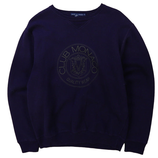 Vintage Club Monaco Crest Sweatshirt Size Small Purple Throwback Vault