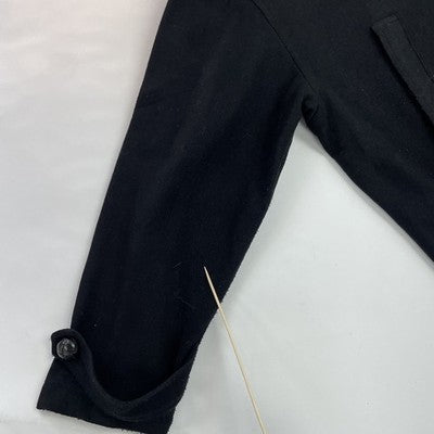 Vintage Roots Canada Wool Coat Jacket Size Large Black