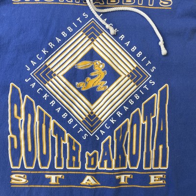 Vintage South Dakota State Jackrabbits Hooded T-Shirt Size XL 90s NCAA