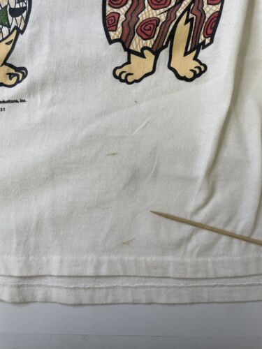 Vintage Flintstones Bamm Bamm Pebbles T-Shirt Size Large Cartoon 1993 90s