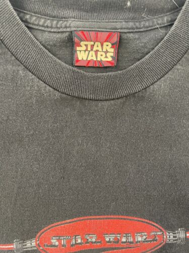 Vintage Star Wars Episode 1 Darth Maul Light Saber T-Shirt Large Movie Promo