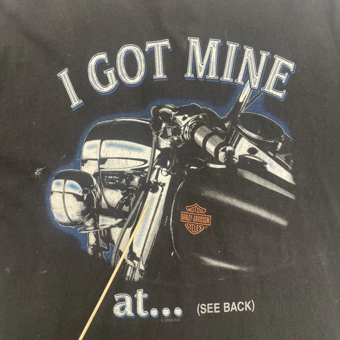 Vintage Harley Davidson Motorcycles Who Left The Hogs Out I Got Mine T-Shirt XL