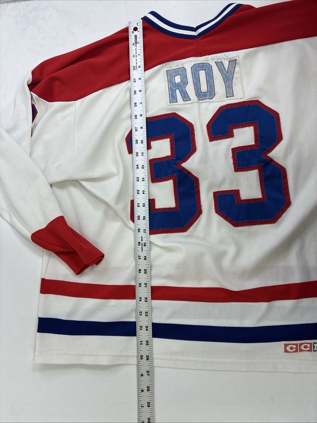 Vintage Montreal Canadiens Patrick Roy CCM Hockey Jersey Size XL 90s NHL
