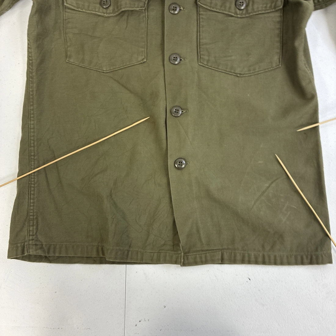Vintage Sateen OG 107 U.S. Air Force Shirt Size 15 1/2 X 35