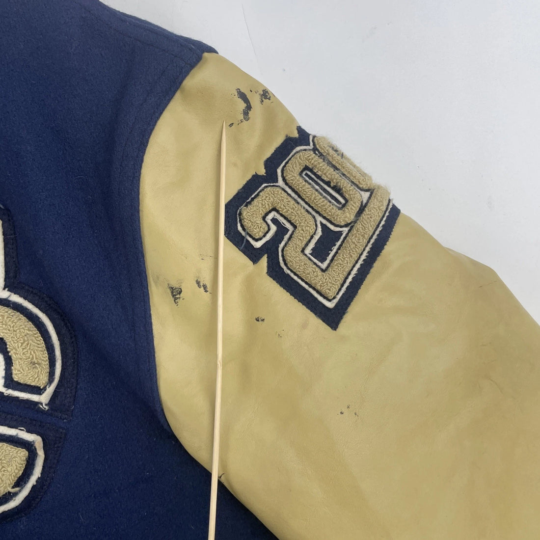 Vintage TC Cougars Football Varsity Leather Wool Bomber Jacket Size XL