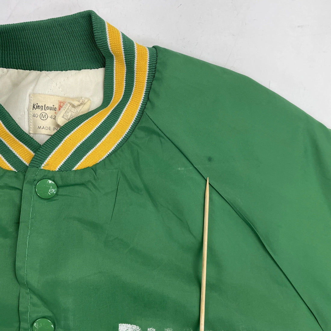 Vintage King Louie Bomber Jacket Size Medium Green