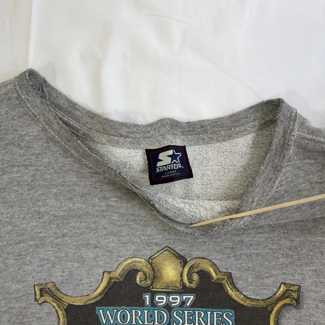 Vintage Florida Marlins World Series Champs Starter Sweatshirt Large 90s MLB