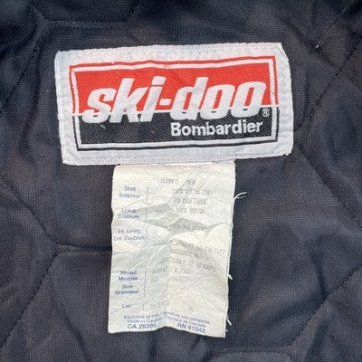 Vintage Ski-Doo Bombardier Puffer Jacket Size Large Snowmobile Insulated