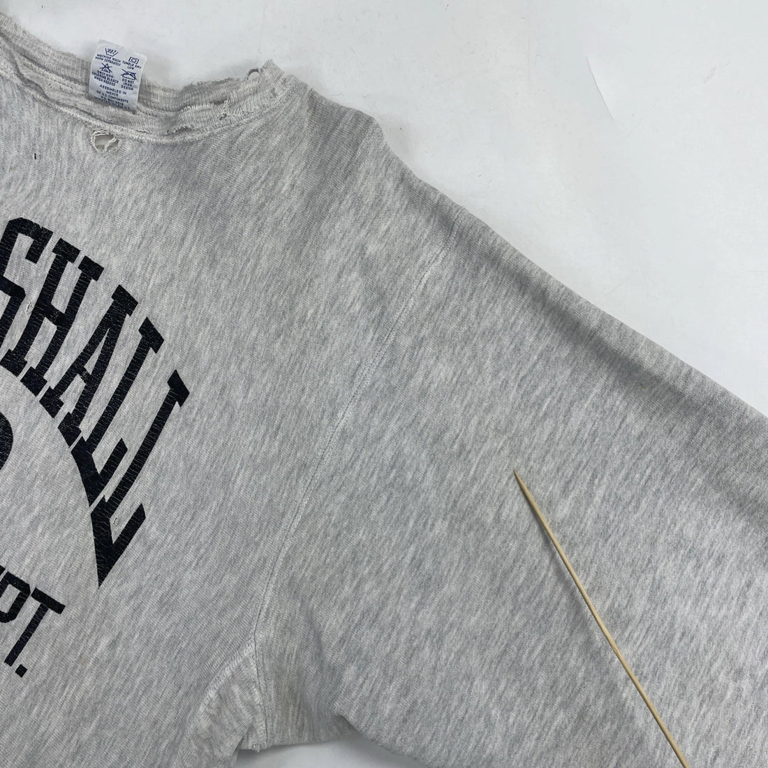 Vintage Marshall Champion Reverse Weave Sweatshirt Size 2XL Distressed 90s