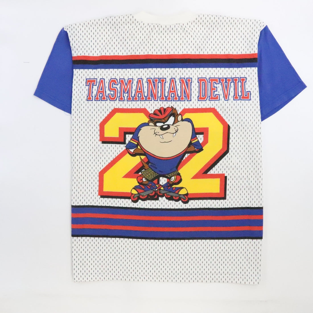 Vintage Taz Rollerblading Jersey T-Shirt Size XL Warner Bros 1996 90s