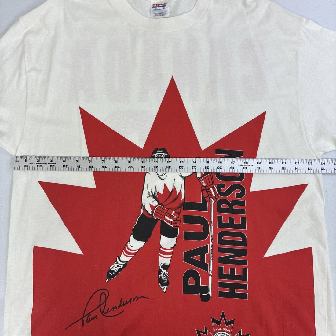 Vintage Paul Henderson Team Canada Hockey T-Shirt Size XL