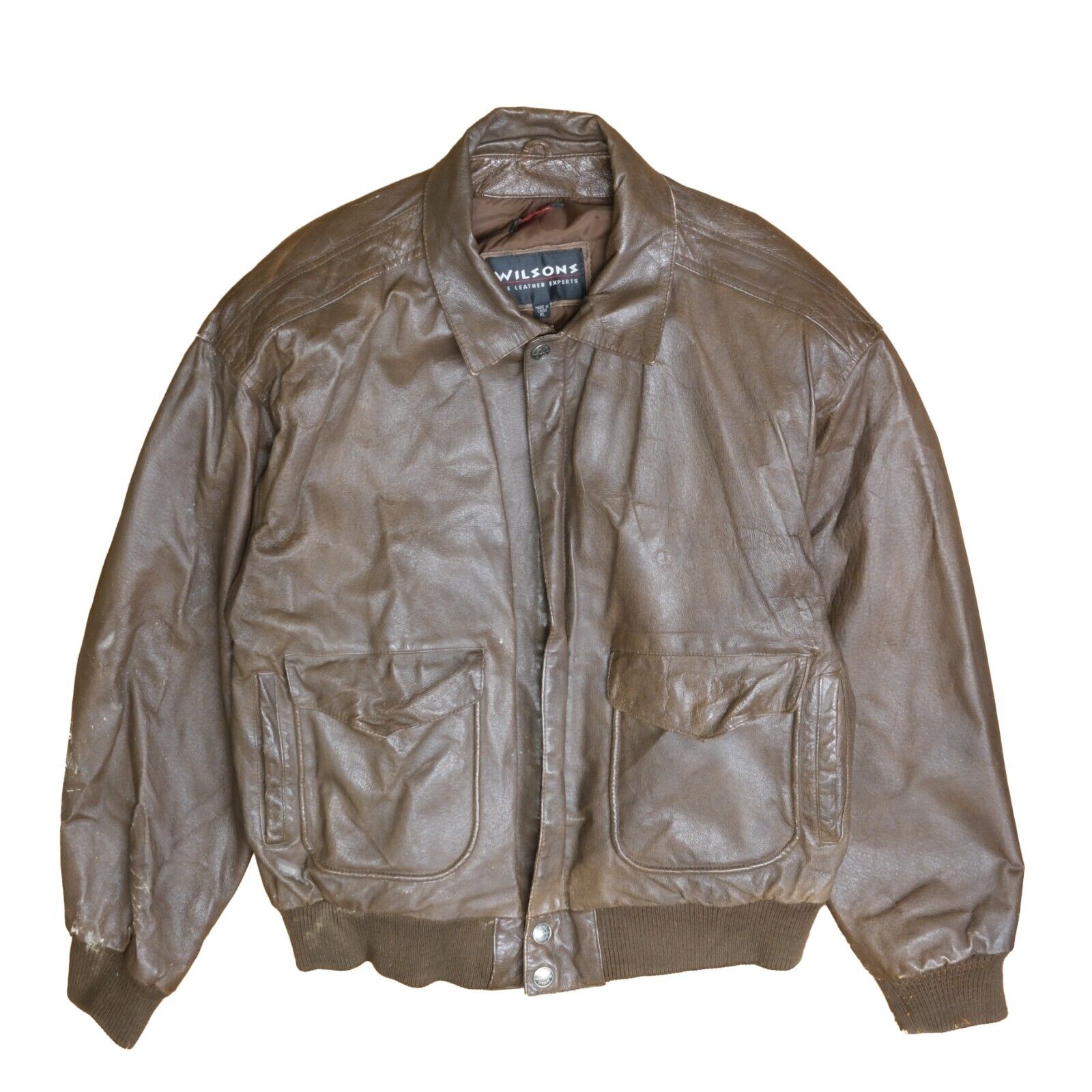 Insulated leather bomber jacket sale