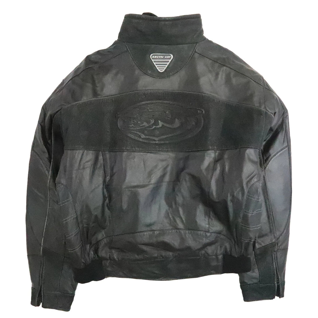 Vintage Arctic Cat Arcticwear Leather Snowmobile Racing Jacket Size XL