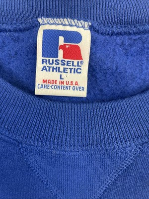 Vintage American Soccer Russell Sweatshirt Crewneck Size Large Blue 90s