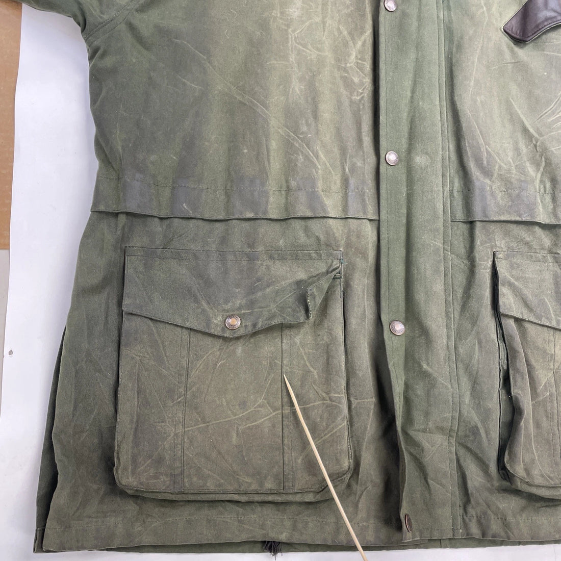 Vintage Australian Outback Waxed Cotton Coat Jacket Size XL Green