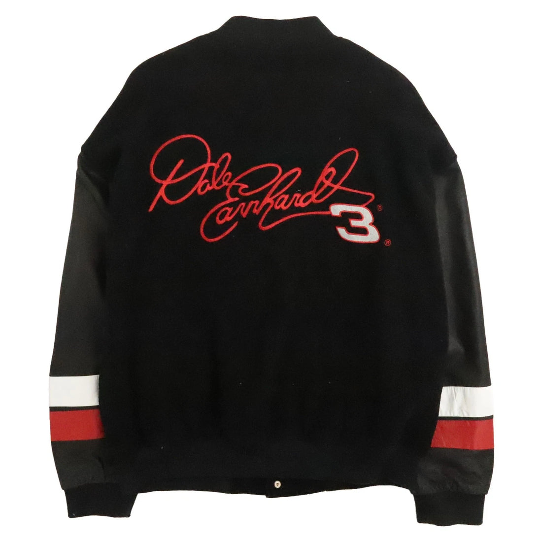 Vintage Dale Earnhardt Fan Club Leather Wool Varsity Jacket Size XL
