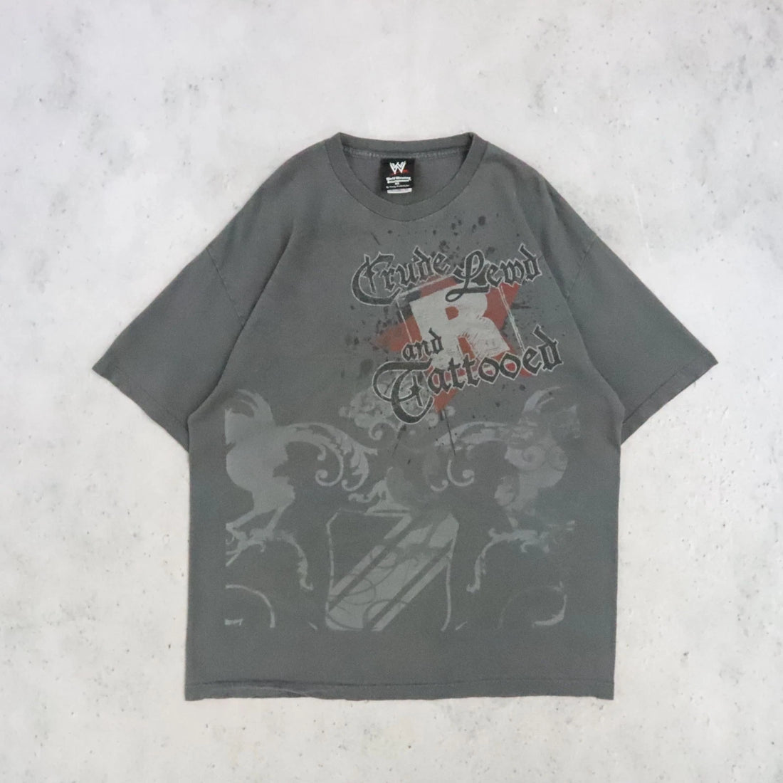 Vintage Edge Crude Lewd Tattooed Wrestling T-Shirt Size XL WWE