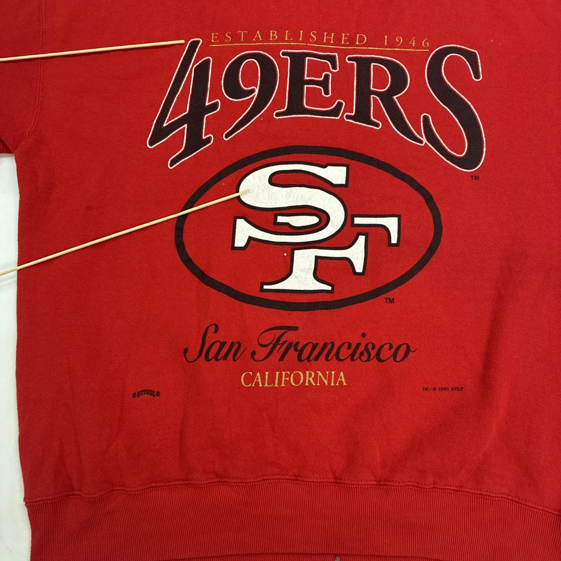 Vintage San Francisco 49ers Sweatshirt Crewneck Size XL 90s NFL