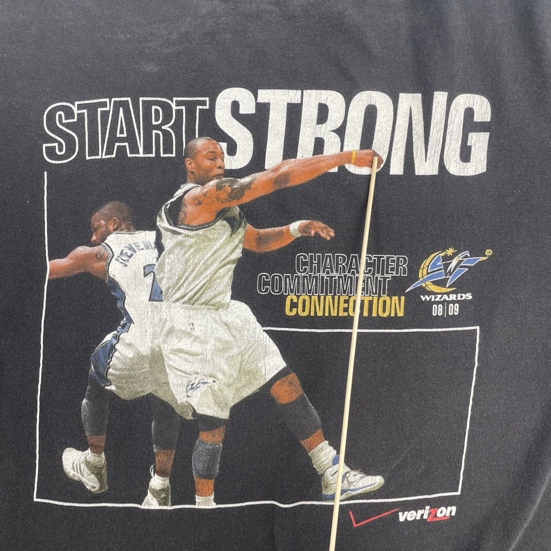 Vintage Washington Wizards Start Strong T-Shirt Size XL Caron Butler NBA