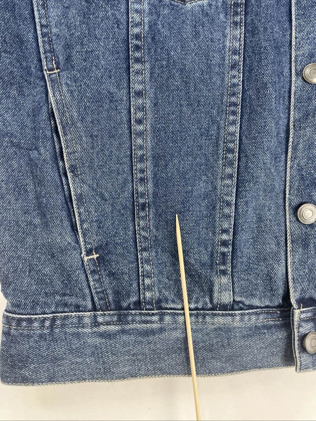 Vintage Denim Trucker Jacket Size Small Blue