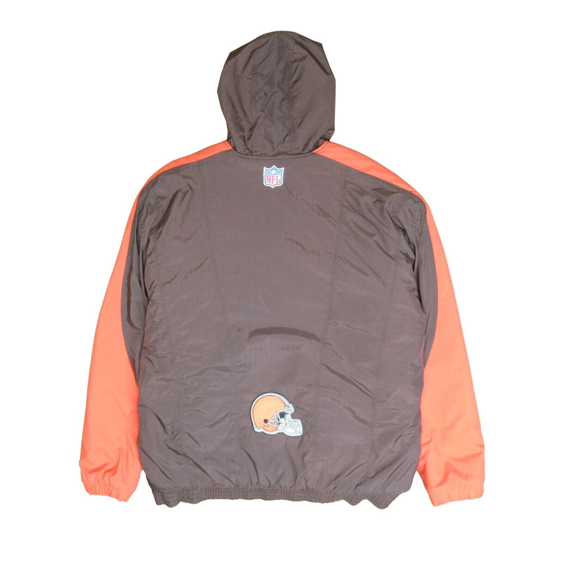 Vintage Cleveland Browns Leather Suede NFL Zip Bomber Jacket 