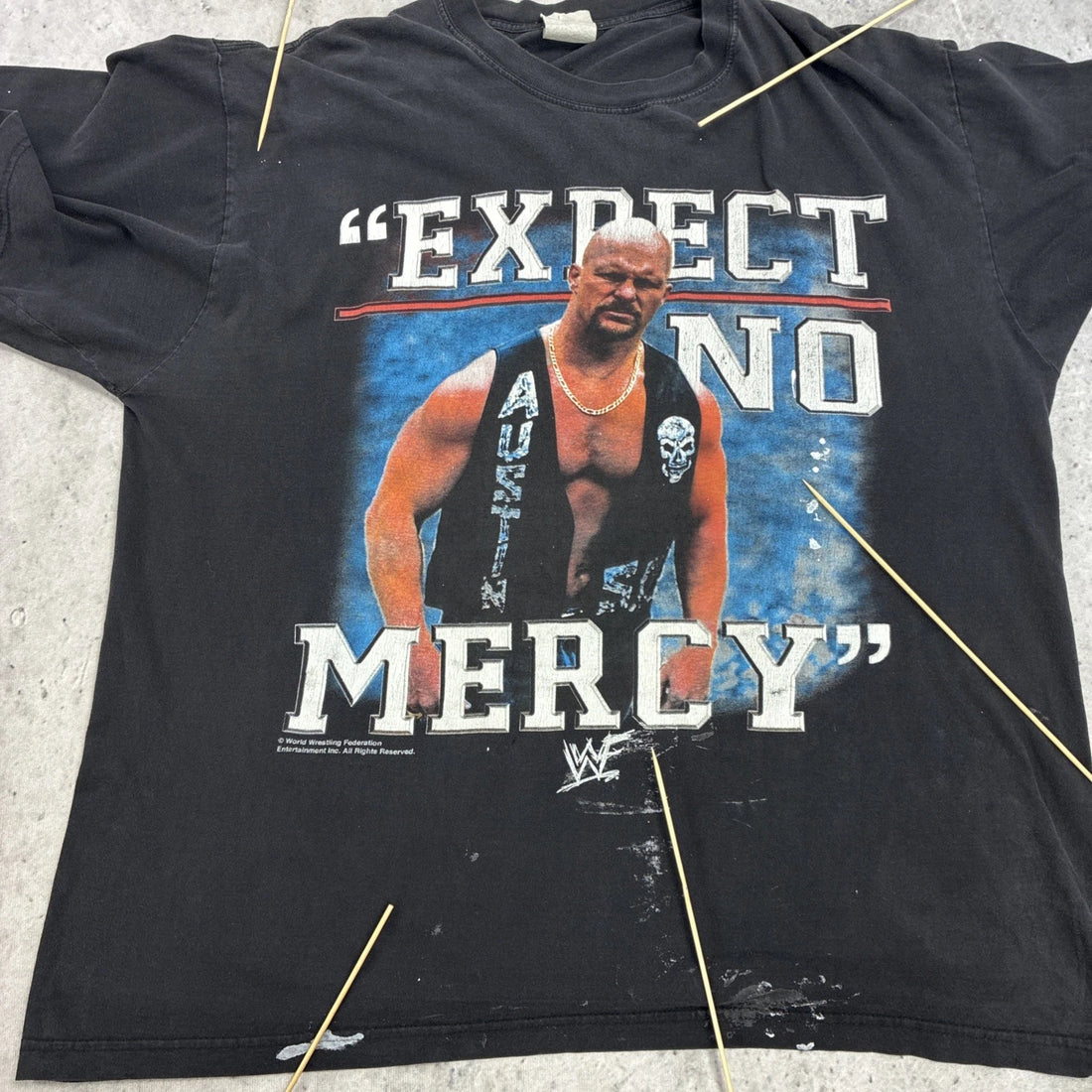 Vintage Stone Cold Steve Austin Expect No Mercy Wrestling T-Shirt XL WWF WWE 90s
