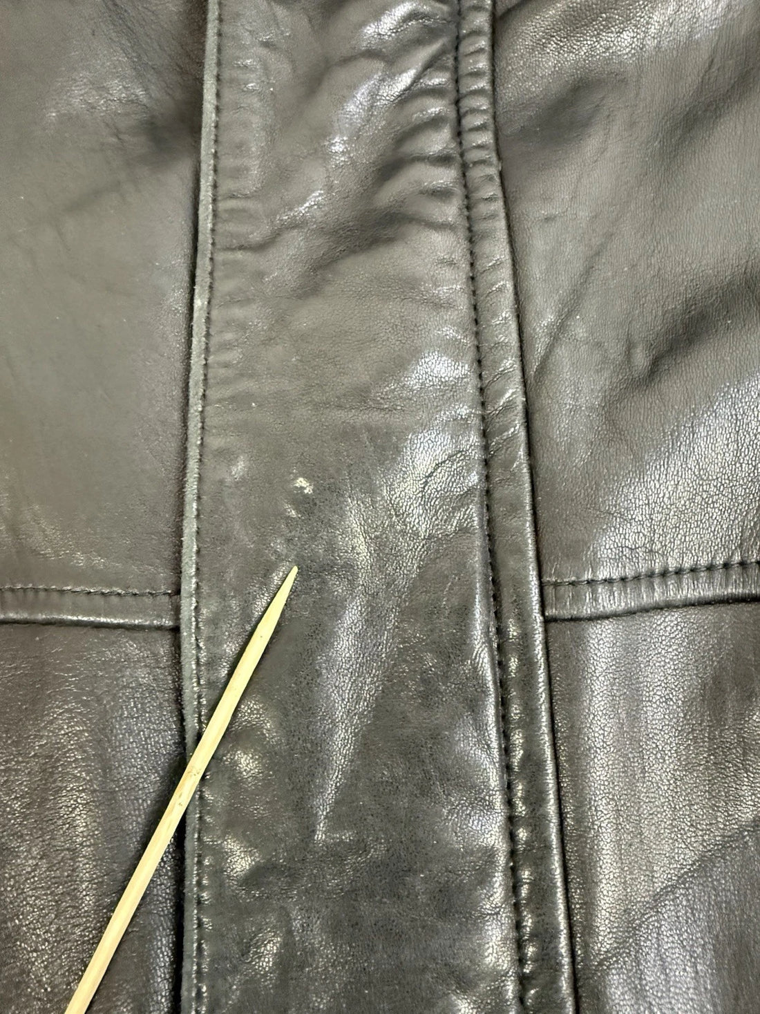 Nautica Leather Coat Jacket Size 48 Black