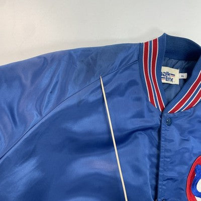 Vintage Chicago Cubs Chalk Line Satin Bomber Jacket Size XL MLB