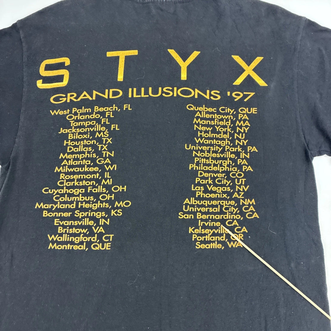 Vintage Styx Grand Illusions Tour 1997 Music T-Shirt Size Large