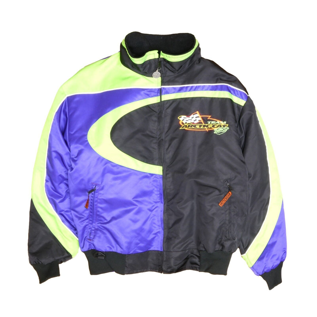 Vintage Artic Cat Snowmobile Racing Jacket Size Small Insulated