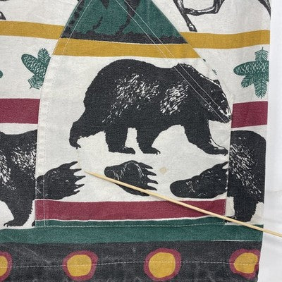 Vintage Michigan Rag Co. Bear Moose Coat Jacket Size Large/XL