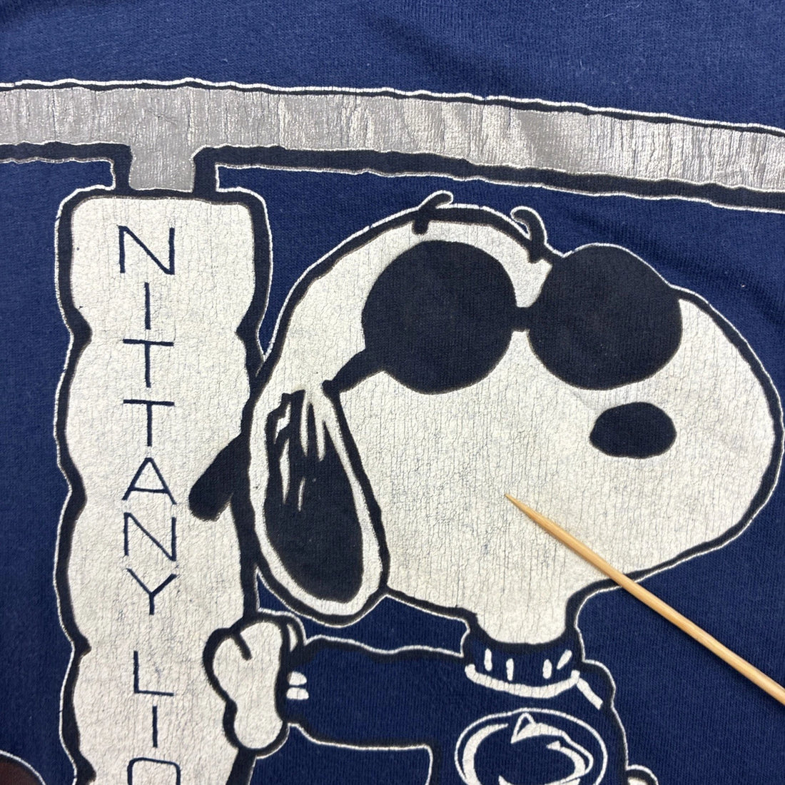 Vintage Penn State Nittany Lions Football Joe Cool Peanuts T-Shirt Size XL NCAA