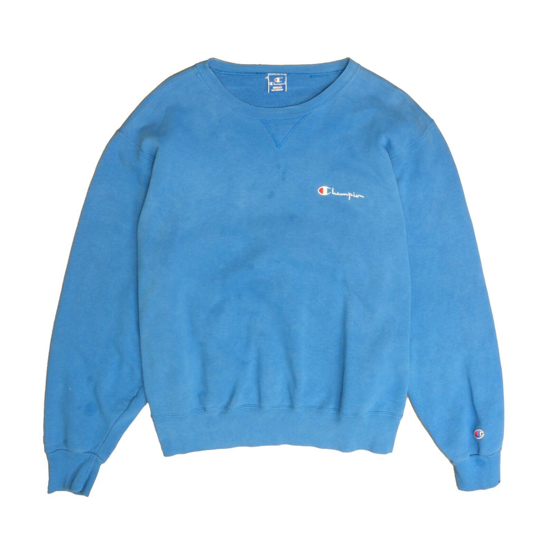 Vintage Champion Spell Out Sweatshirt Crewneck Size XL Blue 80s