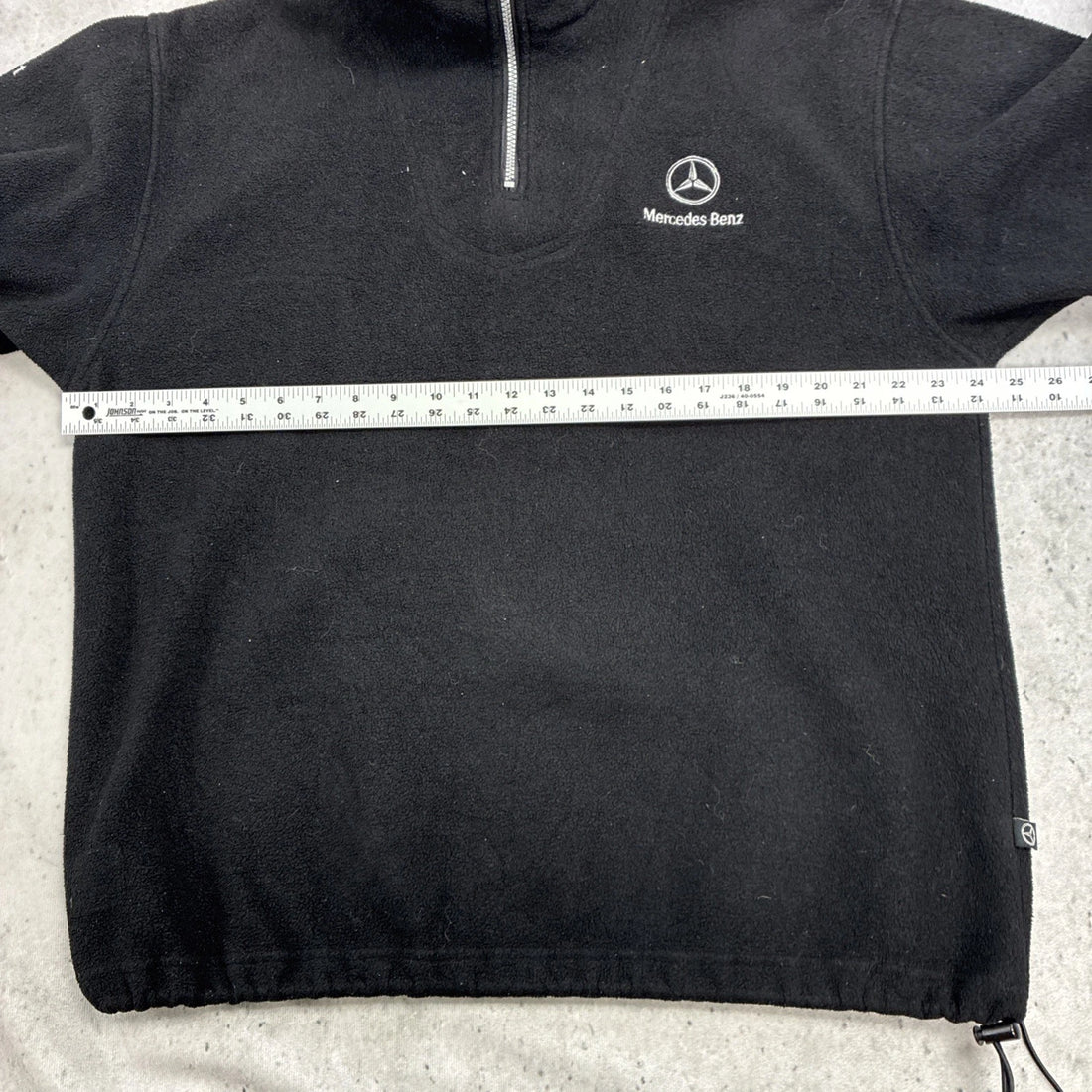 Vintage Mercedes Benz 1/4 Zip Pullover Fleece Jacket Size Large