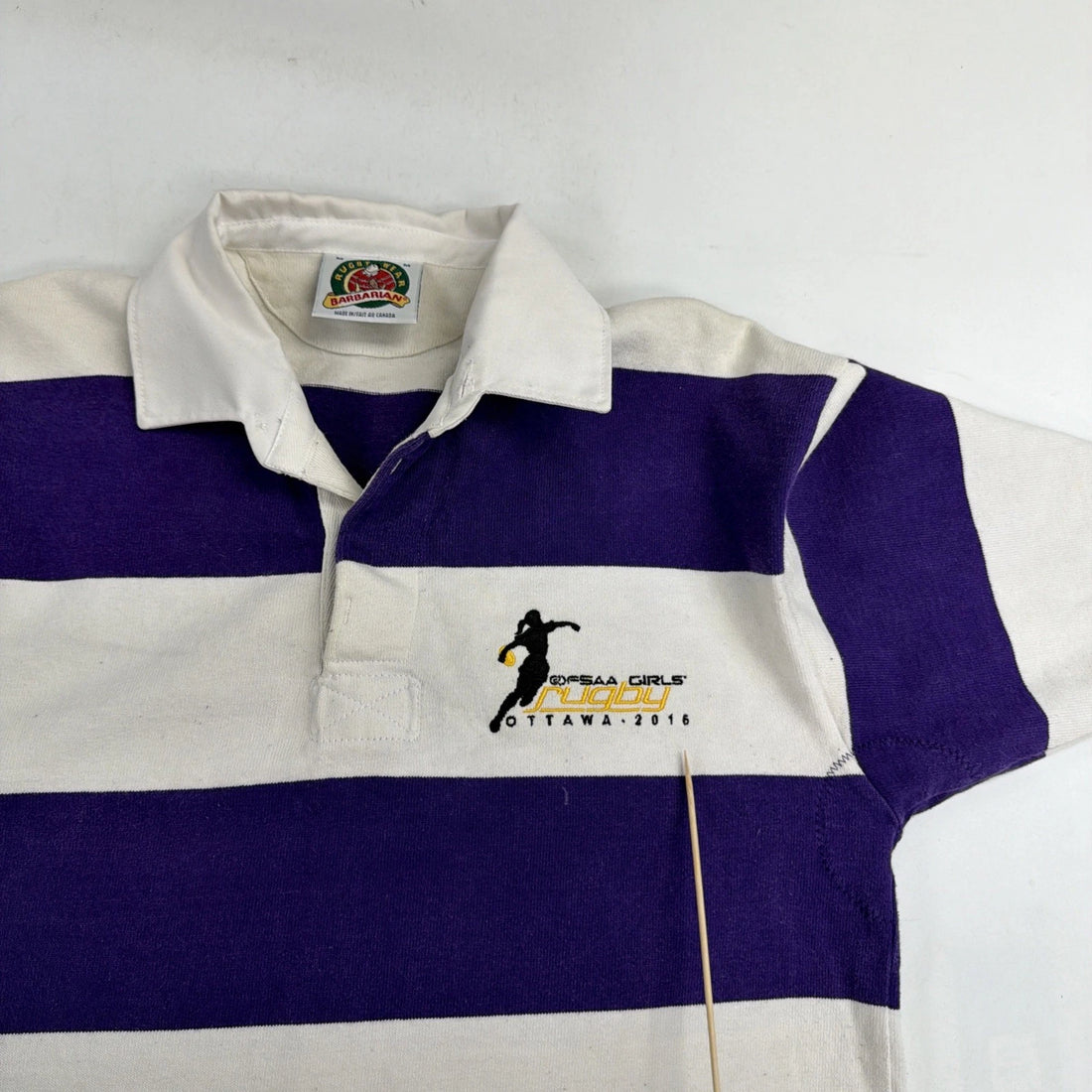 OFSAA Girls Rugby Shirt Size Medium Striped