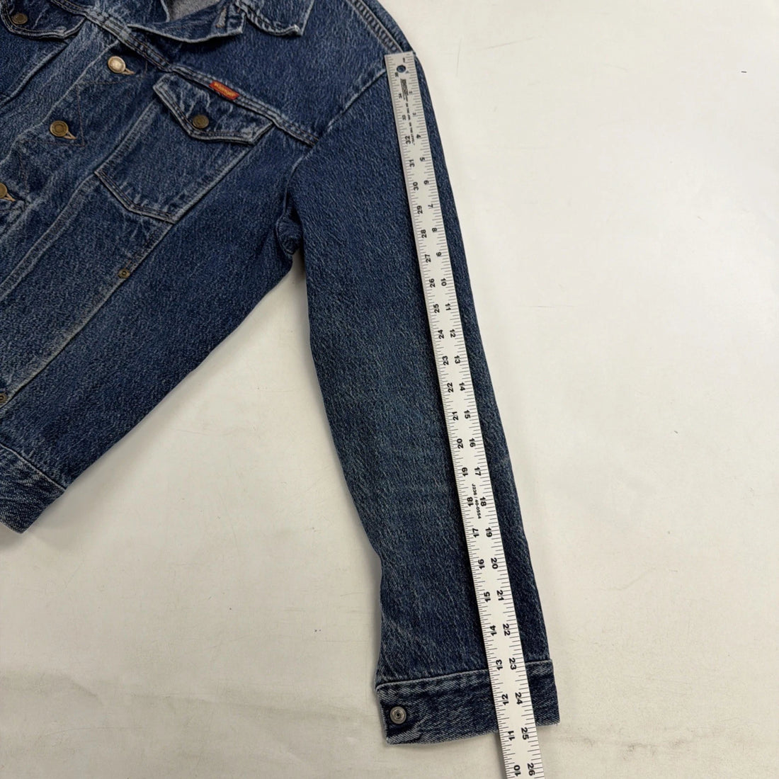 Vintage Wrangler Denim Trucker Jacket Size Large Blue