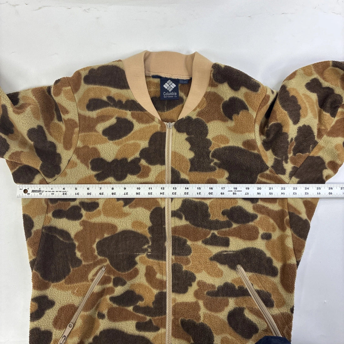 Vintage Columbia Duck Camo Fleece Jacket Size Large
