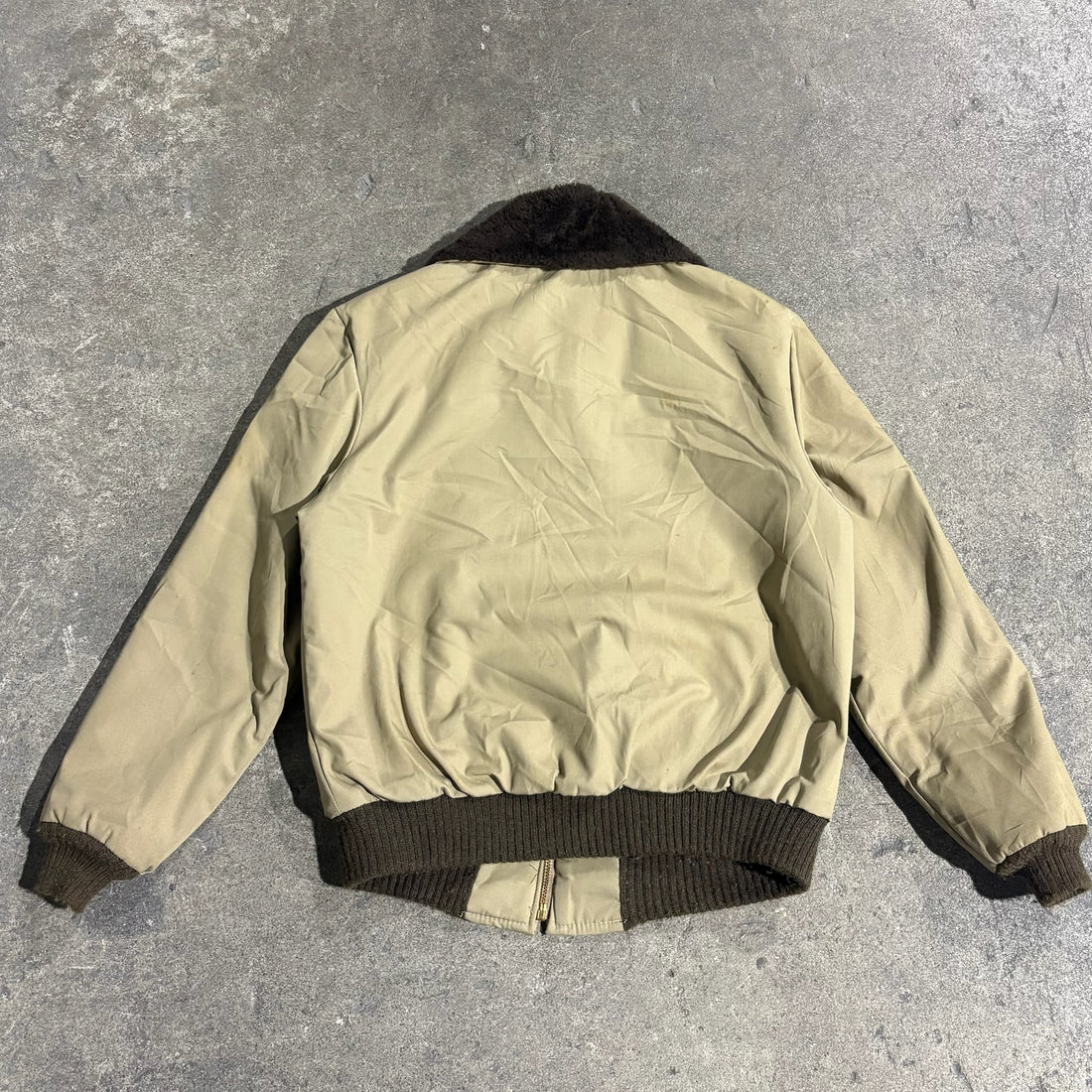 80s JC Penney Insulated Bomber Faux Fur Size Medium