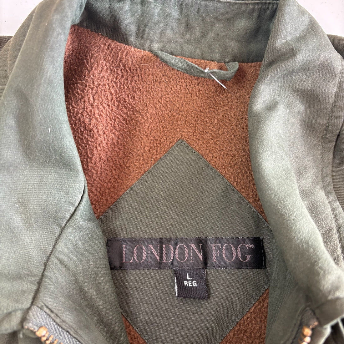 London Fog Fleece Lined Harrington Size Large