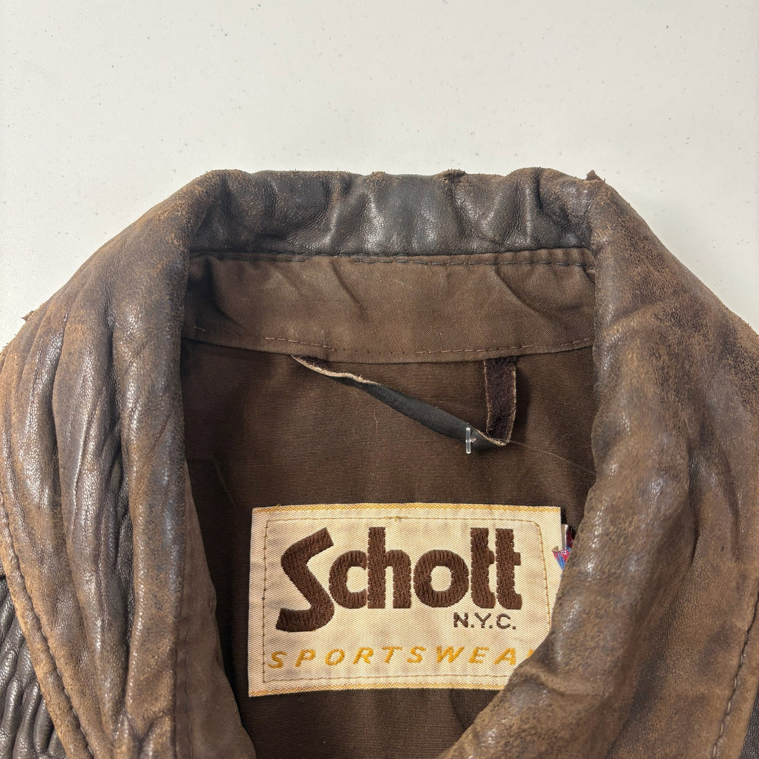Schott Sportswear - Leather Jacket Size X- Large