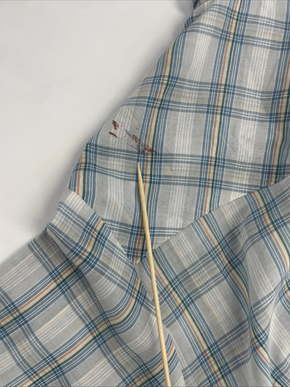 Vintage Lee Western Pearl Snap Shirt Size XL Blue Plaid 70s