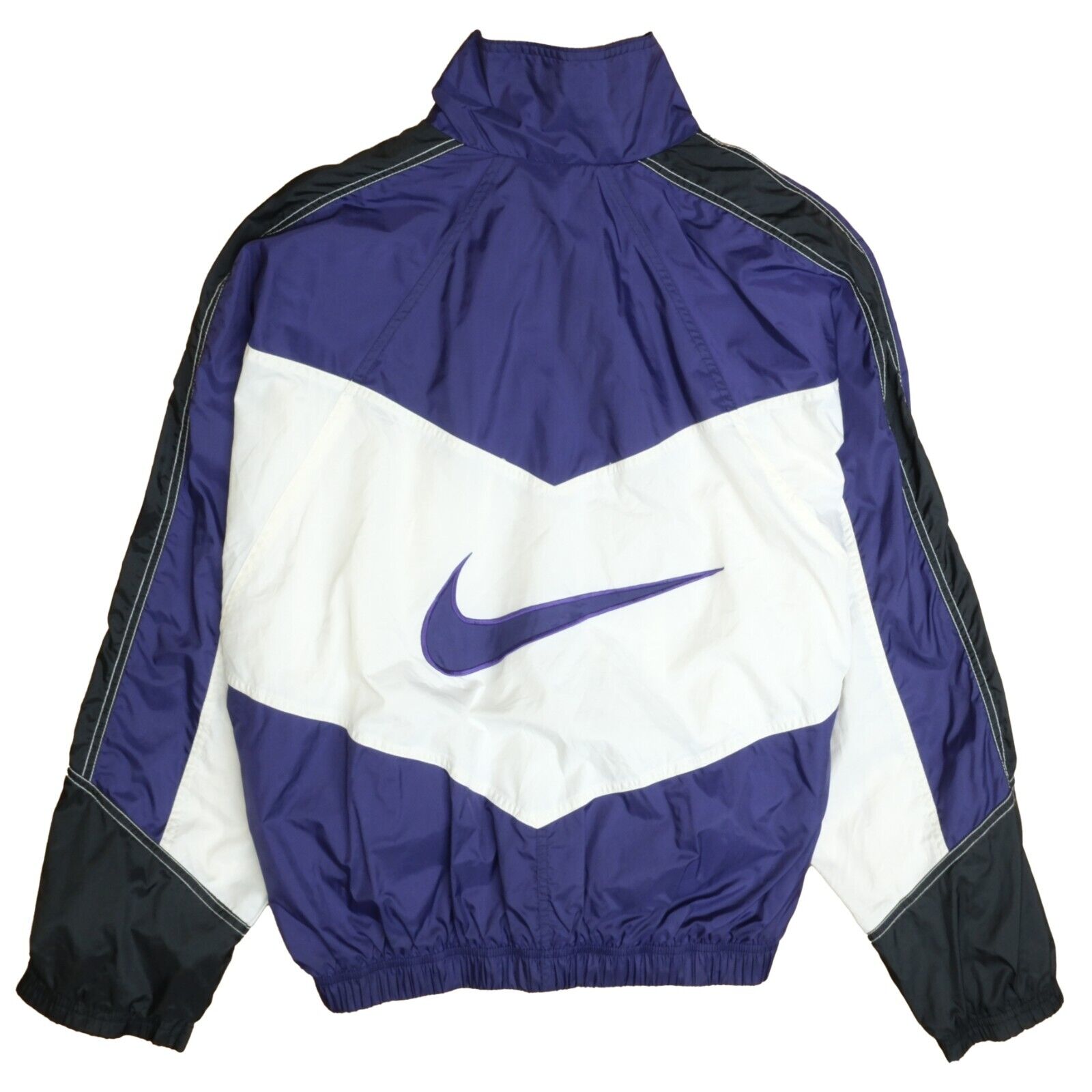 Vintage Nike Windbreaker Light Jacket Size Small Purple 90s Throwback Vault