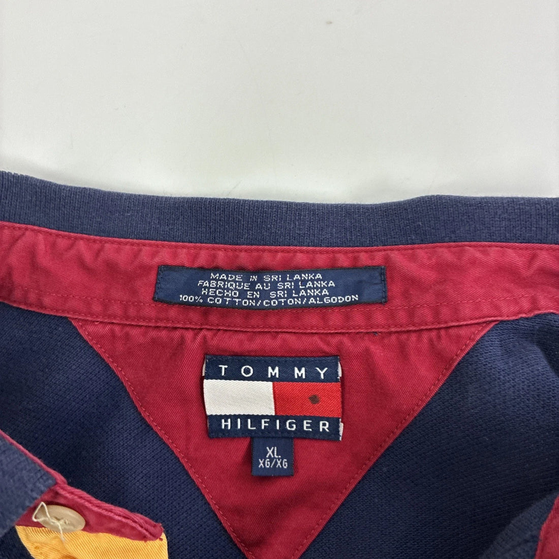 Vintage Tommy Hilfiger Rugby Shirt Size XL Striped
