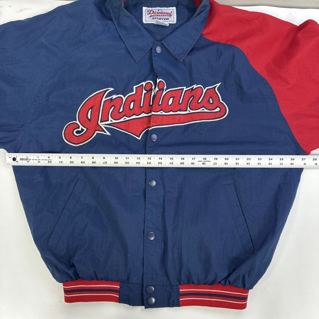 Vintage Cleveland Indians Starter Diamond Jacket Size Large MLB
