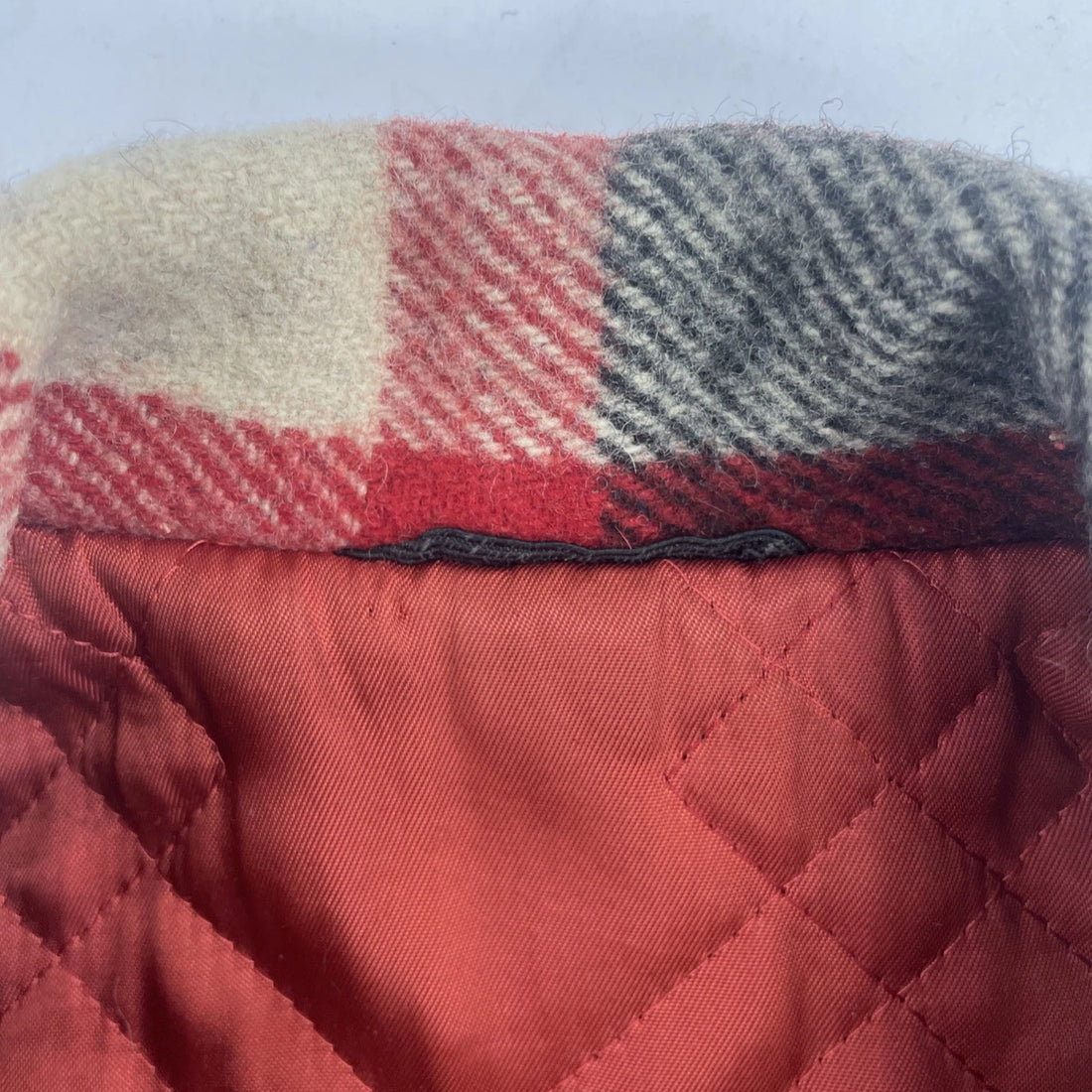 Vintage Wool Parka Coat Jacket Size Large Plaid Conmar Zip